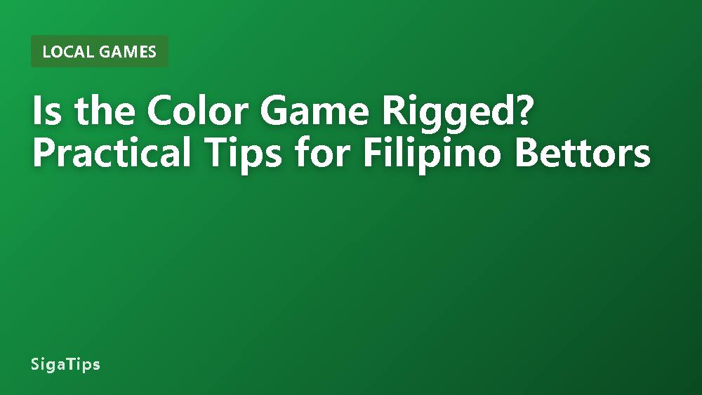 Is the Color Game Rigged? Practical Tips for Filipino Bettors